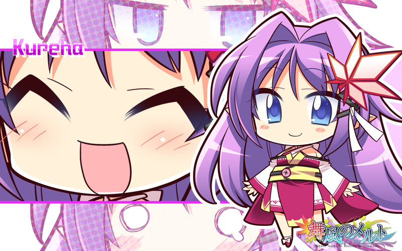 Chibi anime character with purple hair
