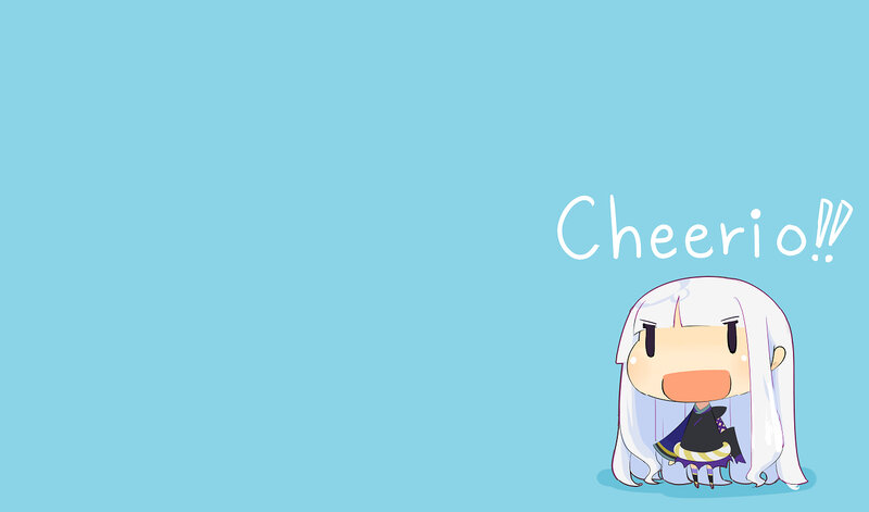 Chibi anime character with text