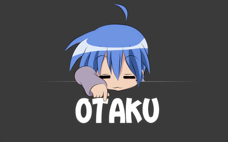chibi anime character with text