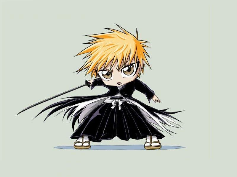 Chibi Anime Character — Yellow, Determined