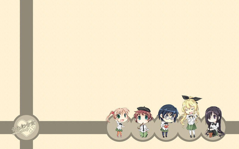 Chibi Anime Characters — Beige, Calm, School Uniforms