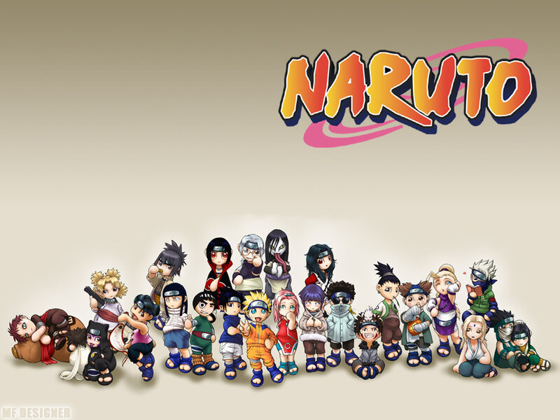 Chibi Anime Characters — Beige, Playful