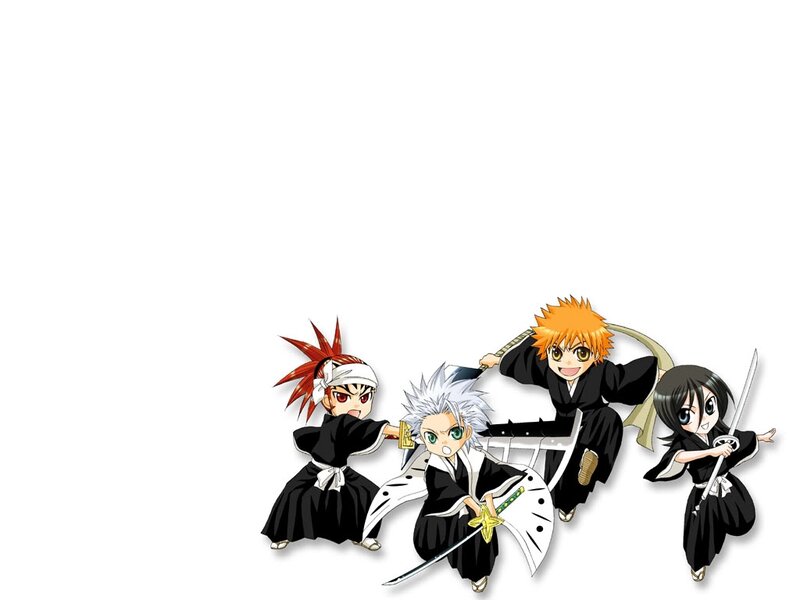 Chibi Anime Characters — Black, Action