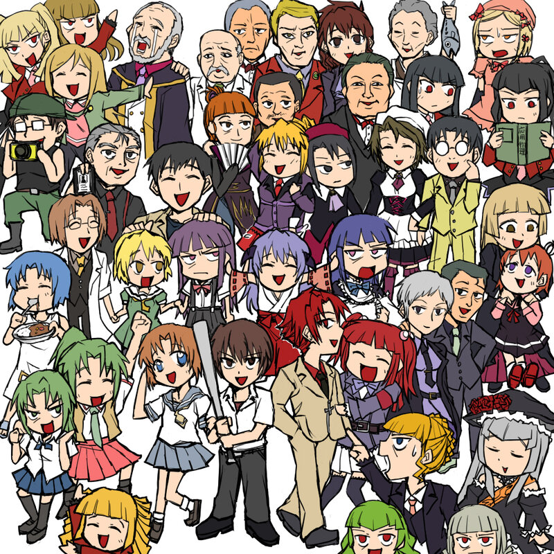 Chibi Anime Characters — Black, Chaotic
