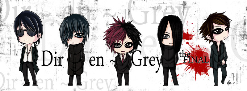 Chibi Anime Characters — Black, Dark