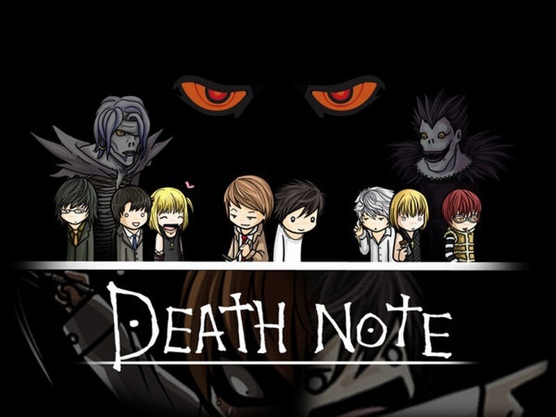 Chibi Anime Characters — Black, Dramatic, Night