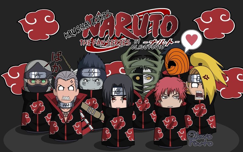 Chibi Anime Characters — Black, Dramatic