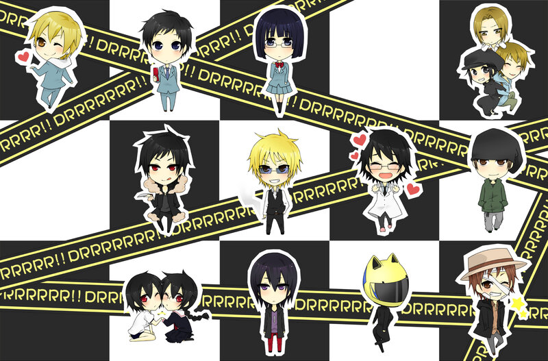Chibi Anime Characters — Black, Playful, Digital Art, Anime Characters