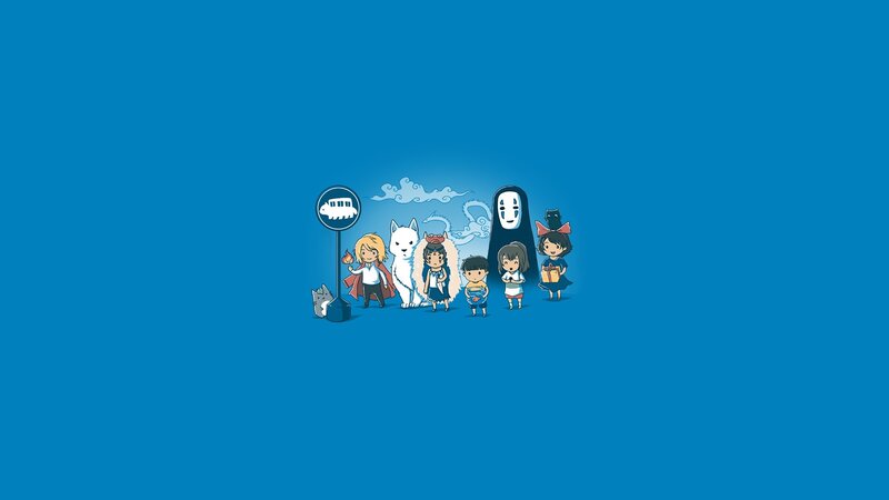 Chibi Anime Characters — Blue, Calm, Digital Art