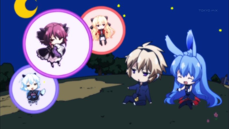 Chibi Anime Characters — Blue, Calm, Night