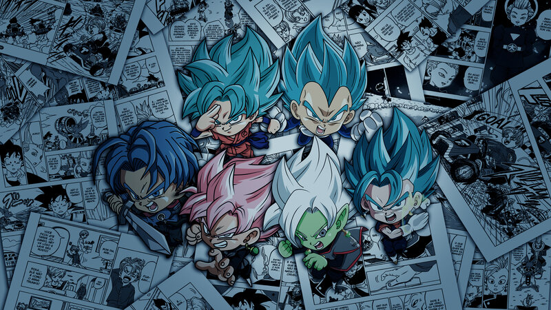 Chibi Anime Characters — Blue, Dynamic