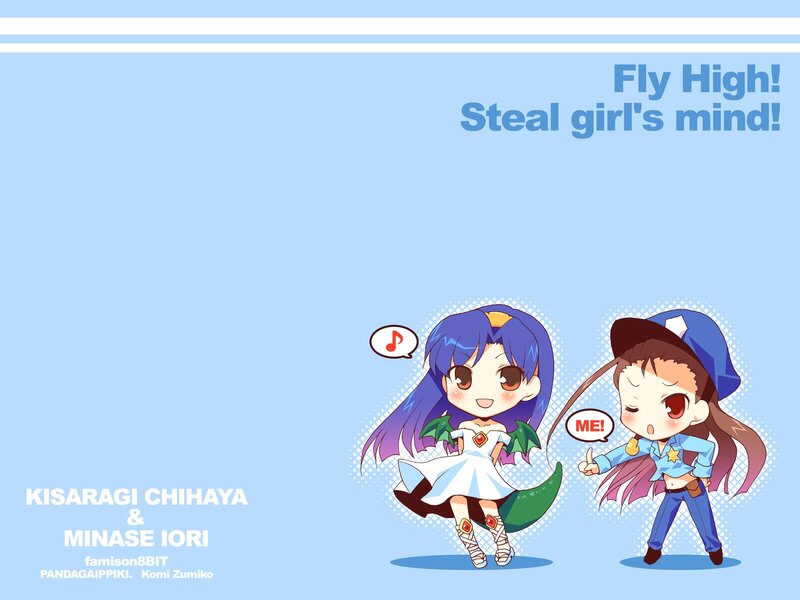 Chibi Anime Characters — Blue, Playful, Music Note