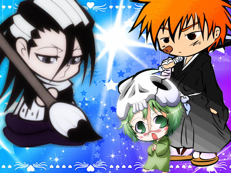Chibi Anime Characters — Blue, Playful, Skull