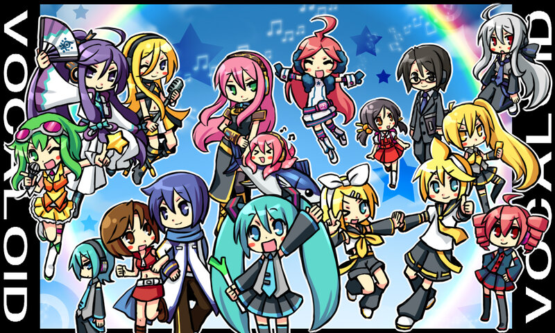 Chibi Anime Characters — Blue, Playful