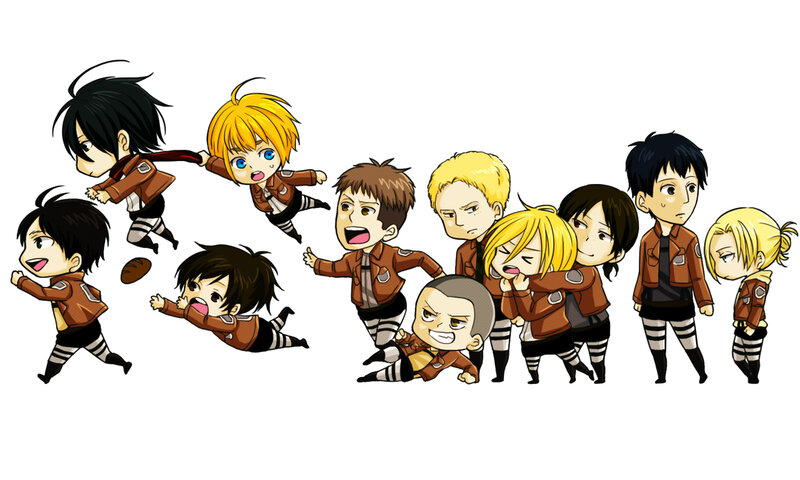 Chibi Anime Characters — Brown, Playful, Digital Art, Manga