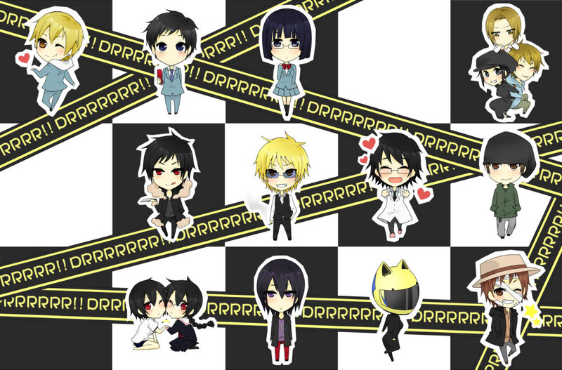 chibi anime characters collage
