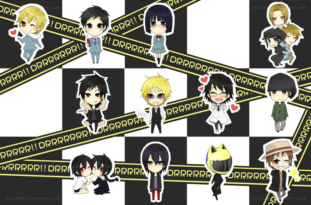 chibi anime characters collage