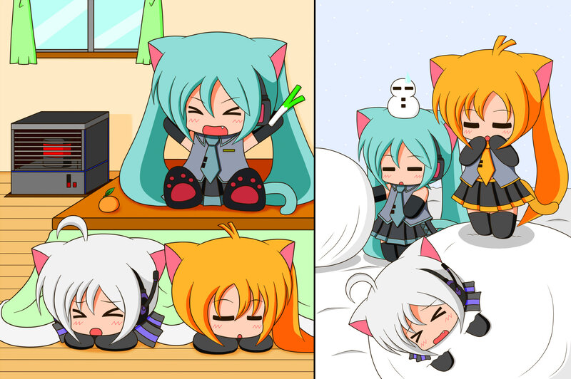 Chibi Anime Characters — Cyan, Playful