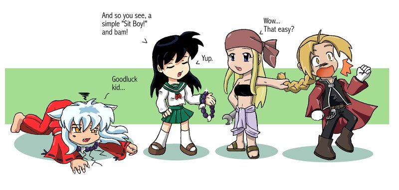 Chibi Anime Characters — Green, Humorous