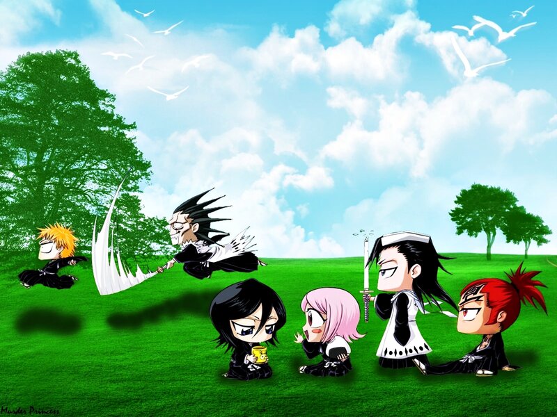 Chibi Anime Characters — Green, Peaceful