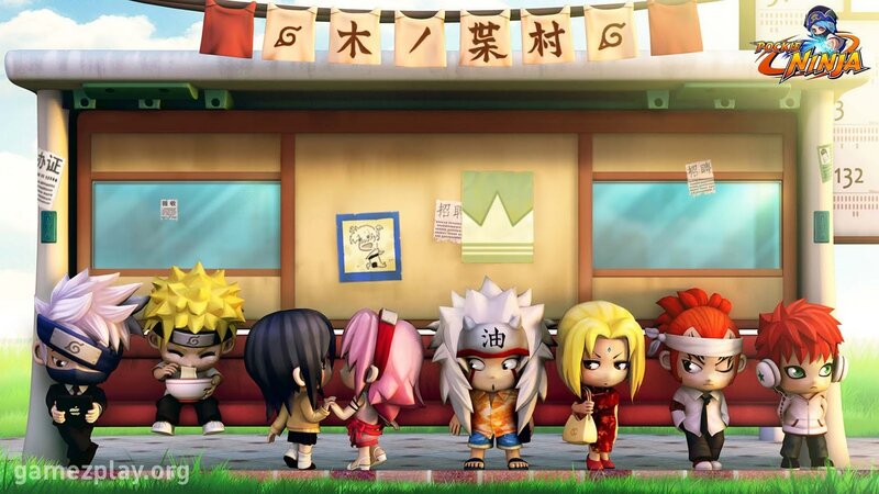 Chibi Anime Characters — Green, Playful, Afternoon