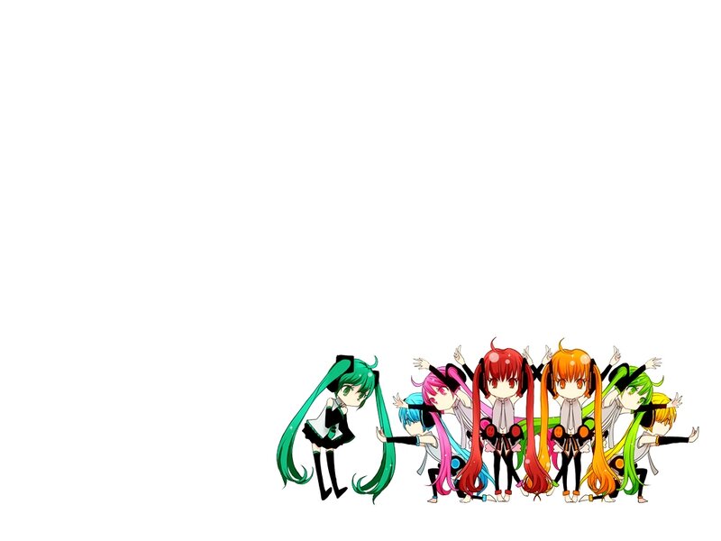 Chibi Anime Characters — Green, Playful, Anime Characters