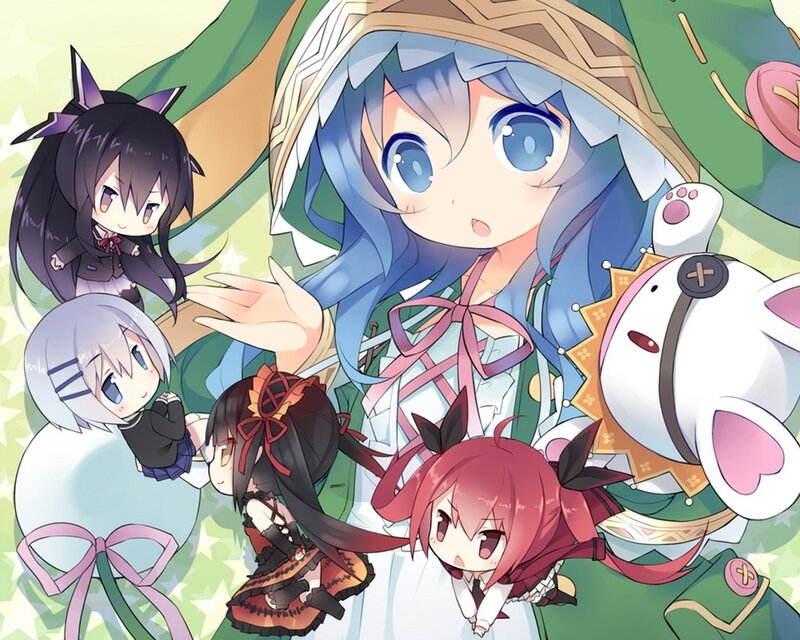 Chibi Anime Characters — Green, Playful, Anime Girls
