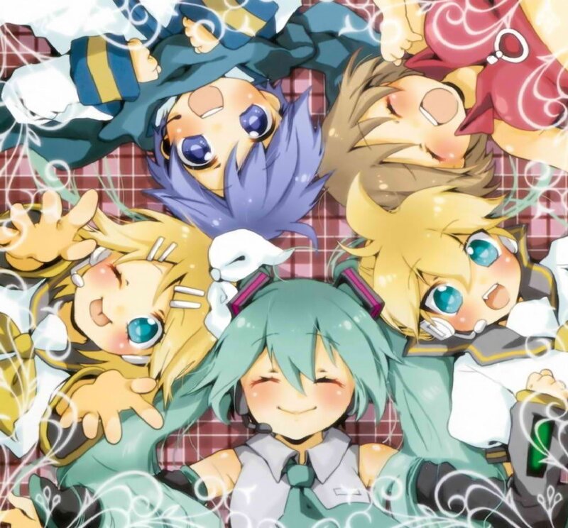 Chibi Anime Characters — Green, Playful, Manga