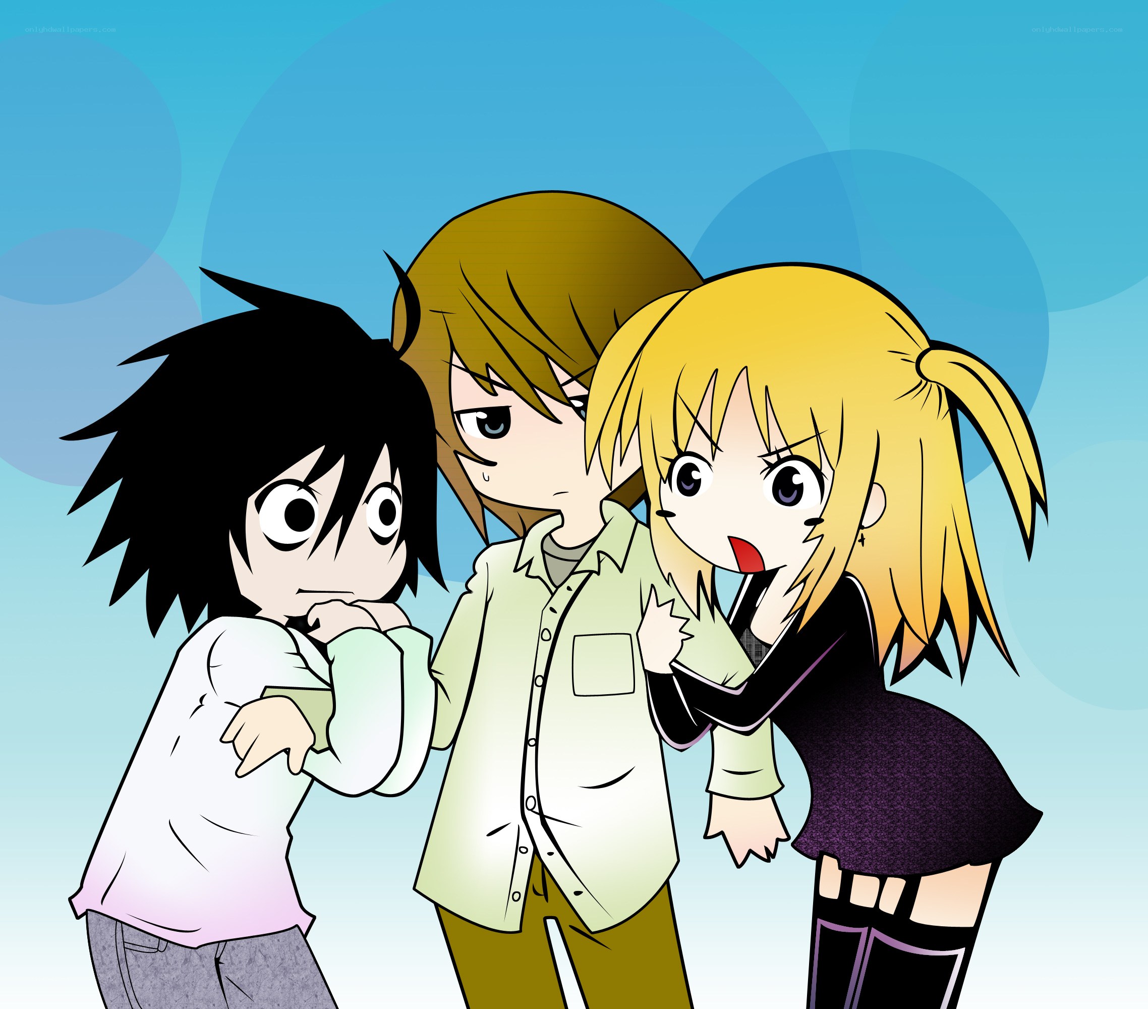Chibi anime characters group