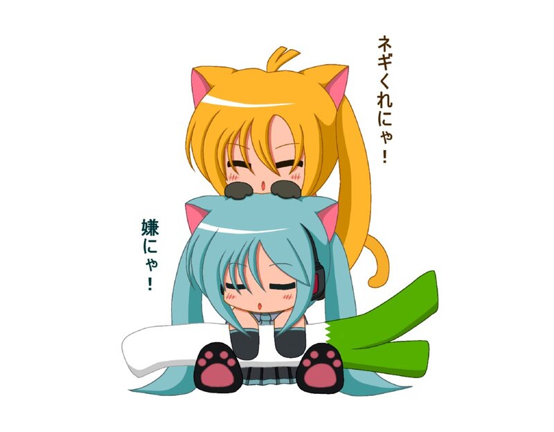 Chibi anime characters hugging