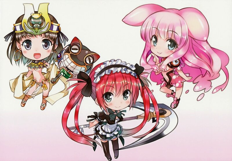 chibi anime characters illustration