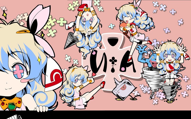 Chibi anime characters in action