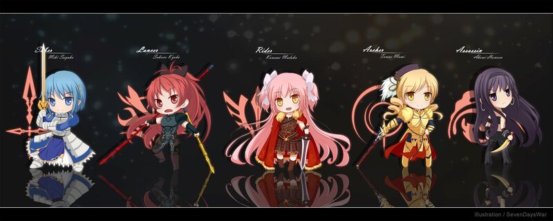 Chibi anime characters in armor