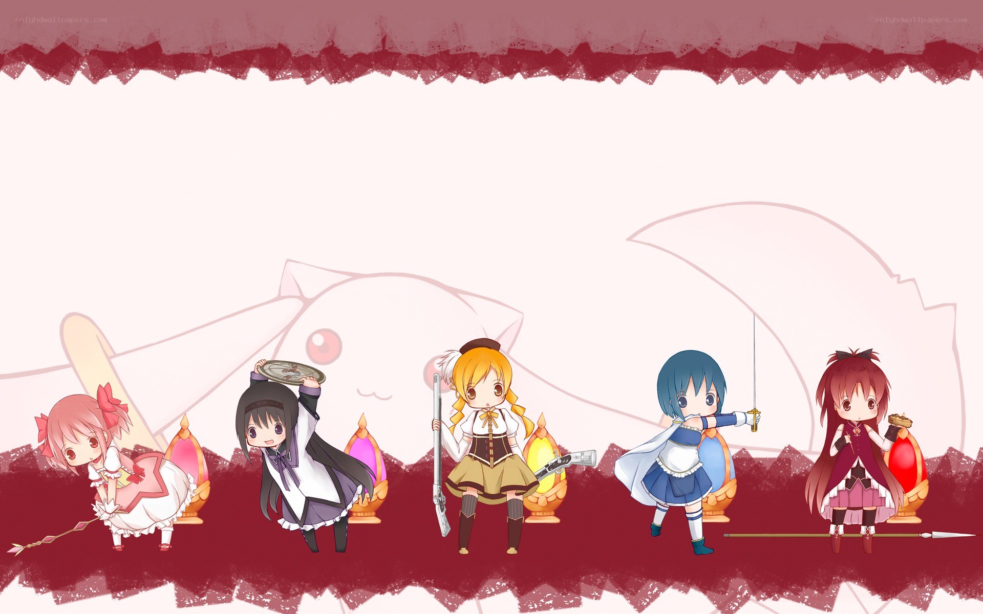 chibi anime characters in battle
