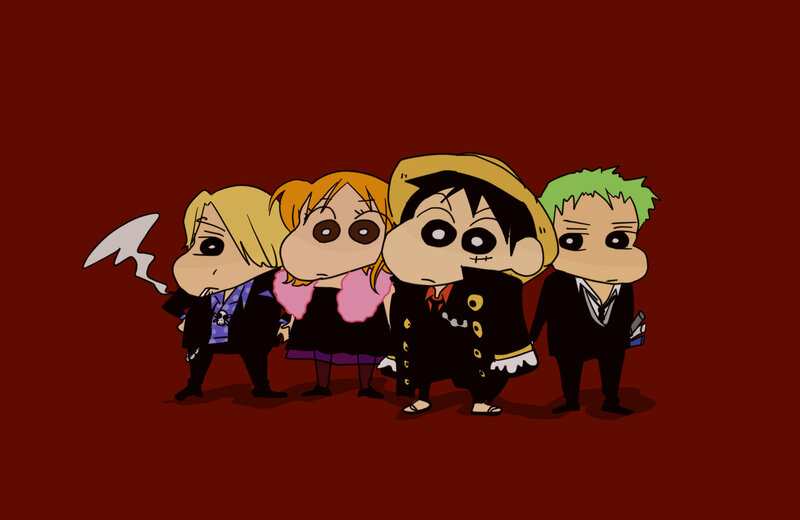 Chibi anime characters in suits