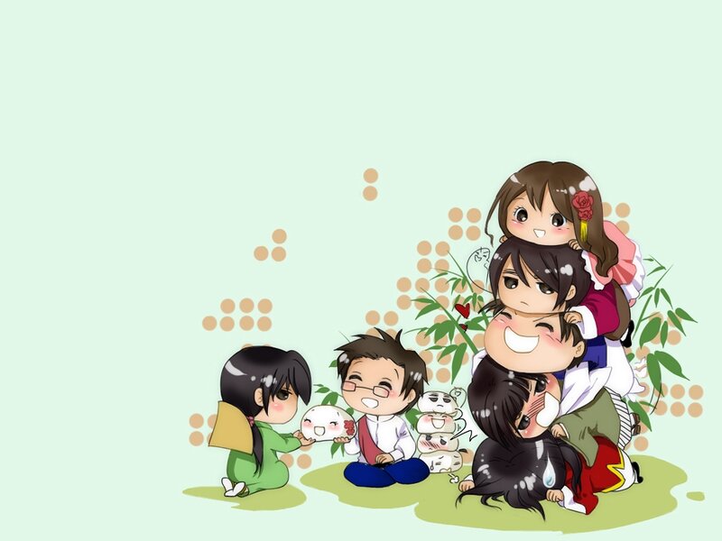 Chibi Anime Characters — Light Green