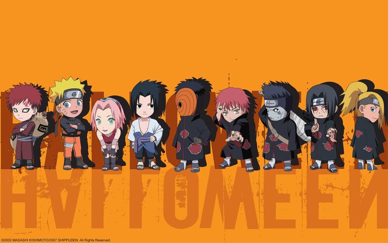 Chibi Anime Characters — Orange, Playful, Anime Characters
