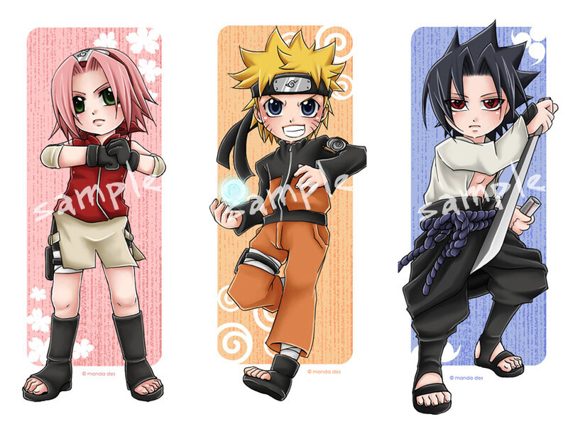 Chibi Anime Characters — Orange, Playful