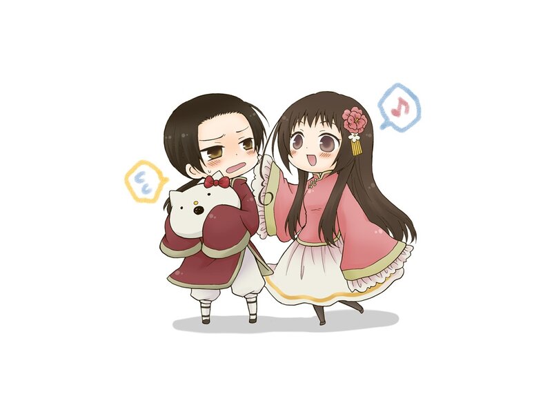 Chibi Anime Characters — Pink, Playful, Cat Plushie