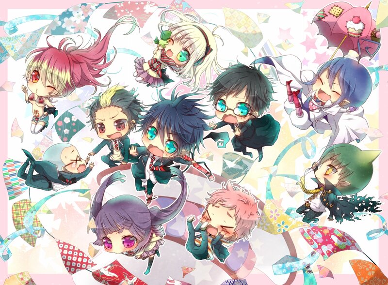 Chibi Anime Characters — Pink, Playful, Cheerful
