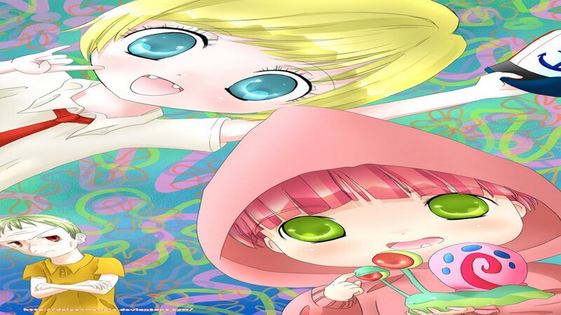 Chibi Anime Characters — Pink, Playful, Lollipops