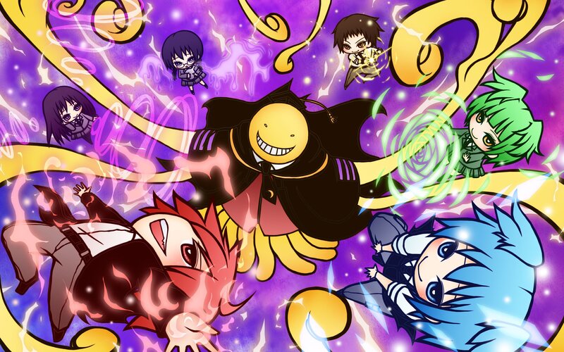 Chibi Anime Characters — Purple, Chaotic