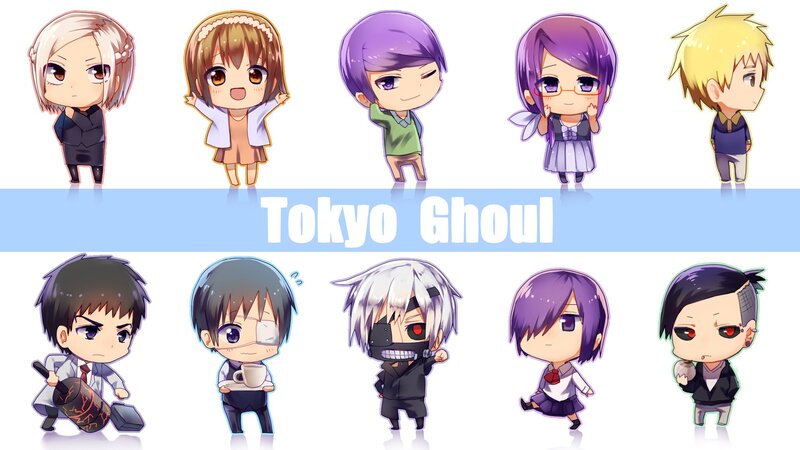 Chibi Anime Characters — Purple, Playful, Digital Art