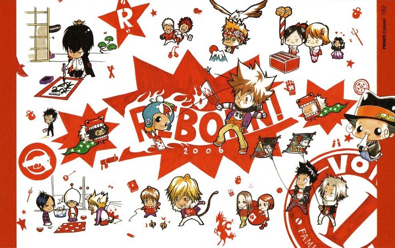 Chibi Anime Characters — Red, Playful