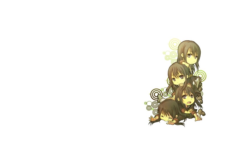 chibi anime characters stacked