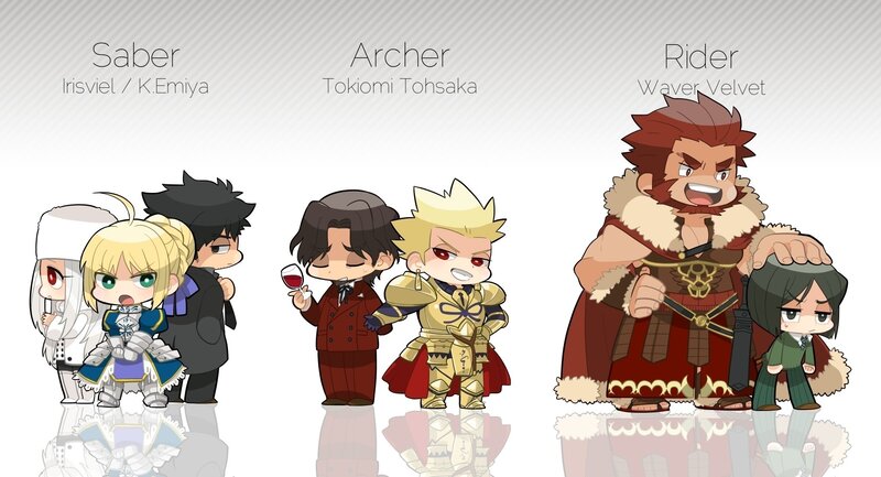 Chibi Anime Characters — White, Playful, Armor