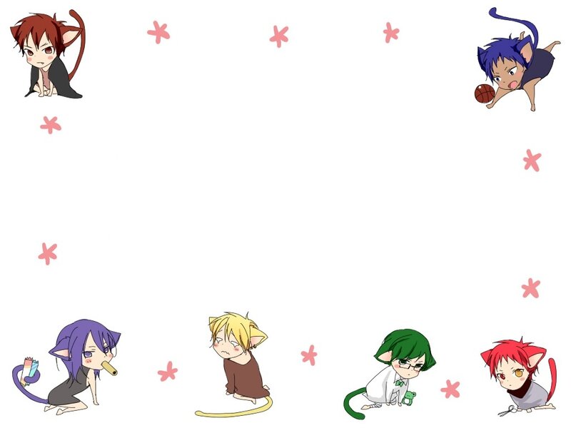 Chibi Anime Characters — White, Playful, Cat Ears
