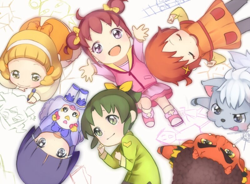 Chibi Anime Characters — White, Playful, Children