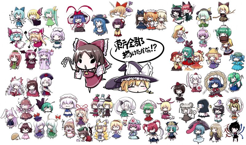 Chibi Anime Characters — White, Playful, Digital Art, Anime Characters