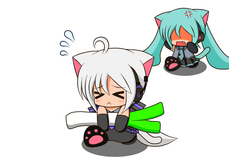 Chibi Anime Characters — White, Playful